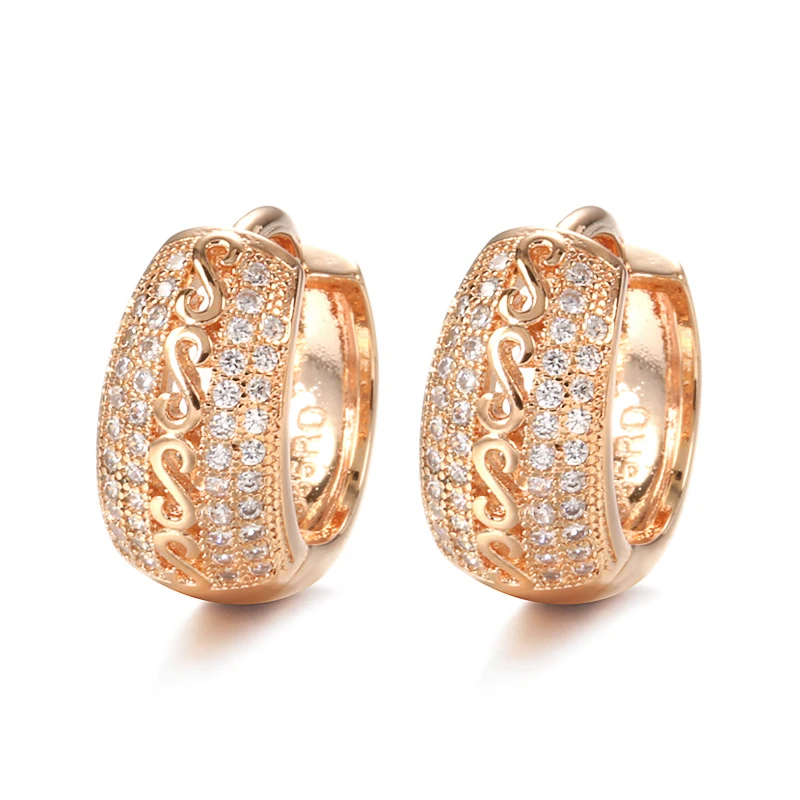 Wbmqda New 585 Rose Gold Hollow Dangle Earrings Women Fashion Jewelry Wedding Micro-wax Inlay Natural Zircon Cute Fine Earrings
Wbmqda New 585 Rose Gold Hollow Dangle Earrings Women Fashion Jewelry Wedding Micro-wax Inlay Natural Zircon Cute Fine Earrings