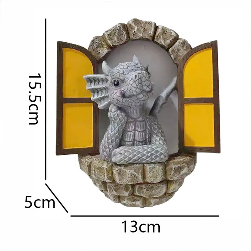 Dinosaur Climbing Window Crafts Resin Statue Garden Decoration Lovely Dragon Courtyard Sculpture Gardening Wall Art Decorations#
Dinosaur Climbing Window Crafts Resin Statue Garden Decoration Lovely Dragon Courtyard Sculpture Gardening Wall Art Decorations#