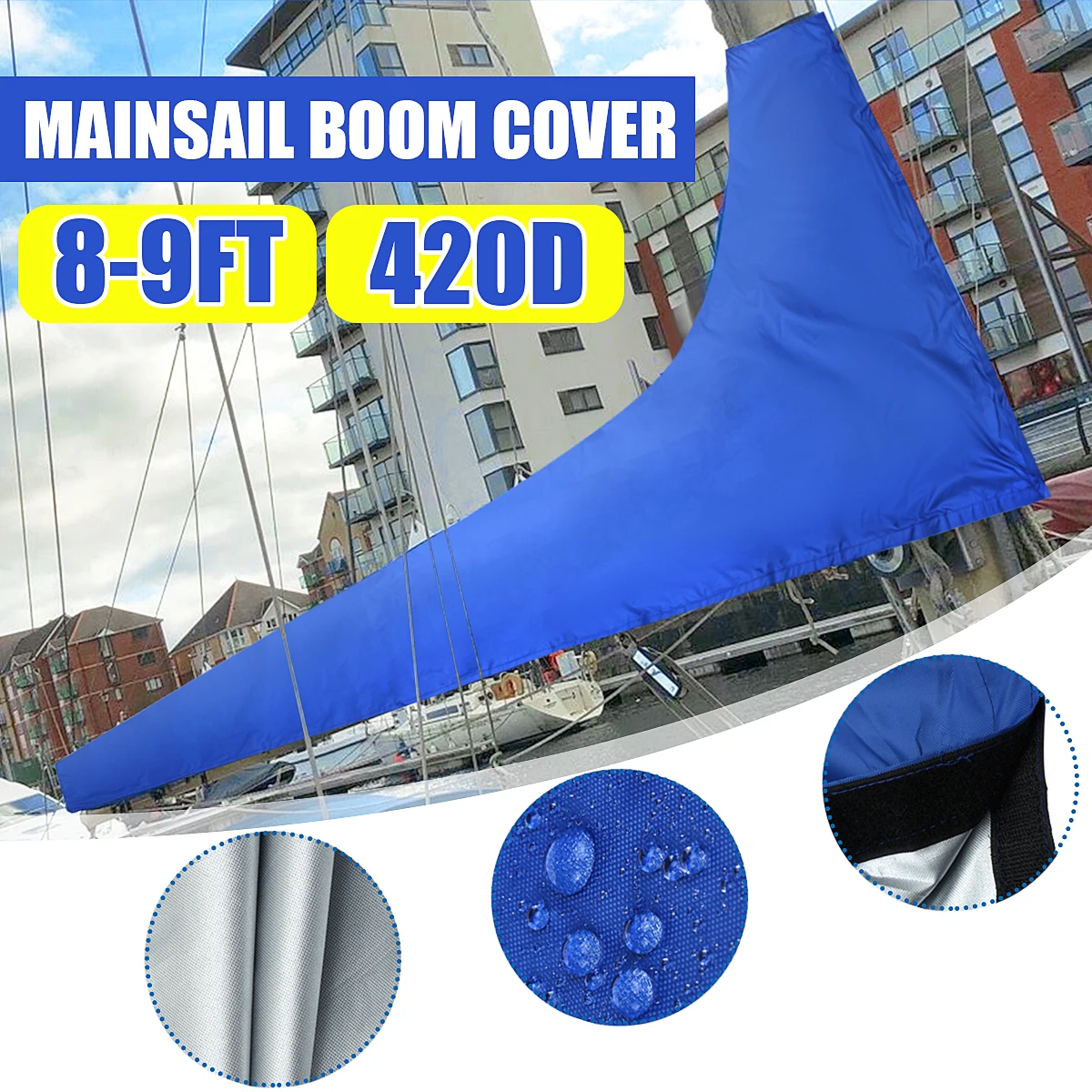 Чехол для паруса 420D 3/3.5M, водонепроницаемый чехол для лодки Mainsail Boom с защитой от УФ-излучения, солнцезащитный козырек для снега, синий для 8-9Ft ...
Чехол для паруса 420D 3/3.5M, водонепроницаемый чехол для лодки Mainsail Boom с защитой от УФ-излучения, солнцезащитный козырек для снега, синий для 8-9Ft ...