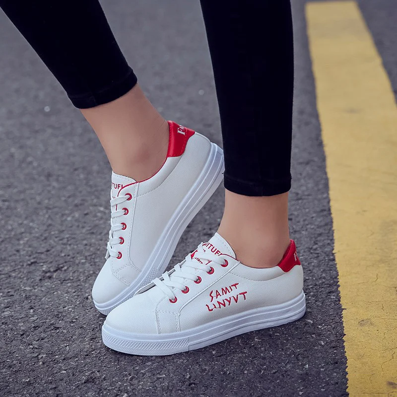 2021 Spring Fashion Breathble Vulcanized Shoes Women Sneakers PU Leather Platform Shoes Women Lace Up Casual Shoes White
2021 Spring Fashion Breathble Vulcanized Shoes Women Sneakers PU Leather Platform Shoes Women Lace Up Casual Shoes White