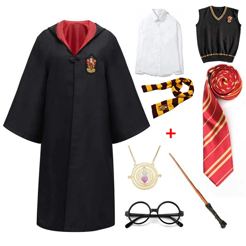 Унисекс детский и взрослый костюм Волшебная школьная форма грейнгер халат