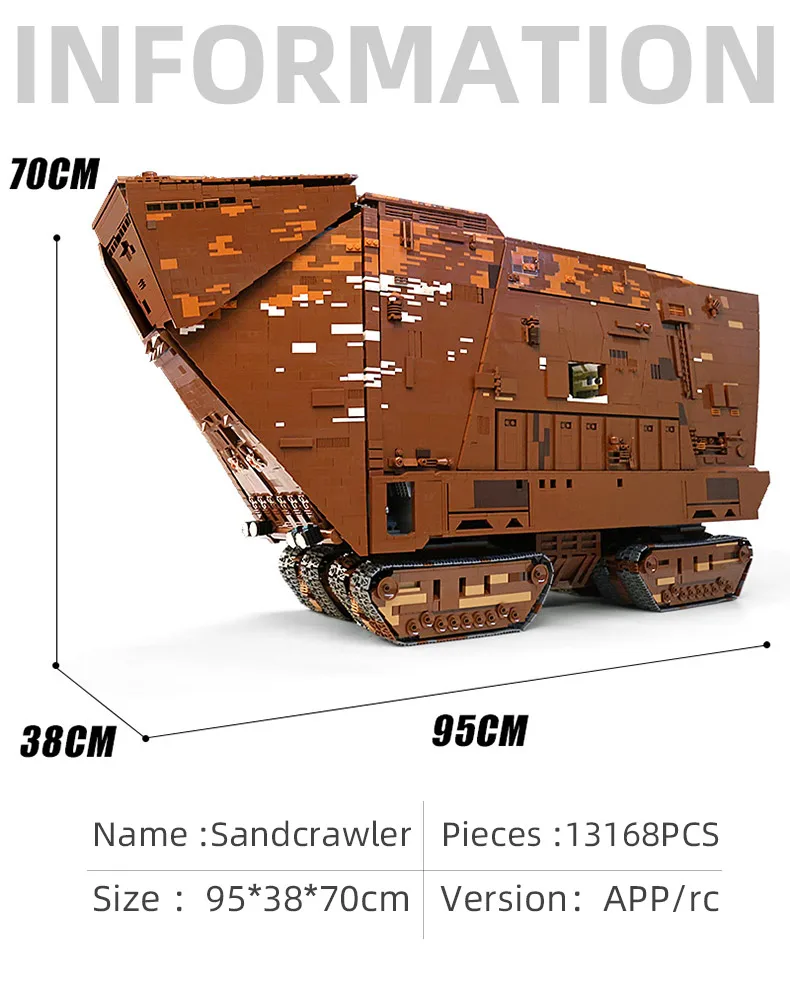 Star Plan Toys Compatible With MOC-13289 Cavegod UCS Sandcrawler Assembly Kits Model Building Blocks Bricks Kids Gifts
Star Plan Toys Compatible With MOC-13289 Cavegod UCS Sandcrawler Assembly Kits Model Building Blocks Bricks Kids Gifts