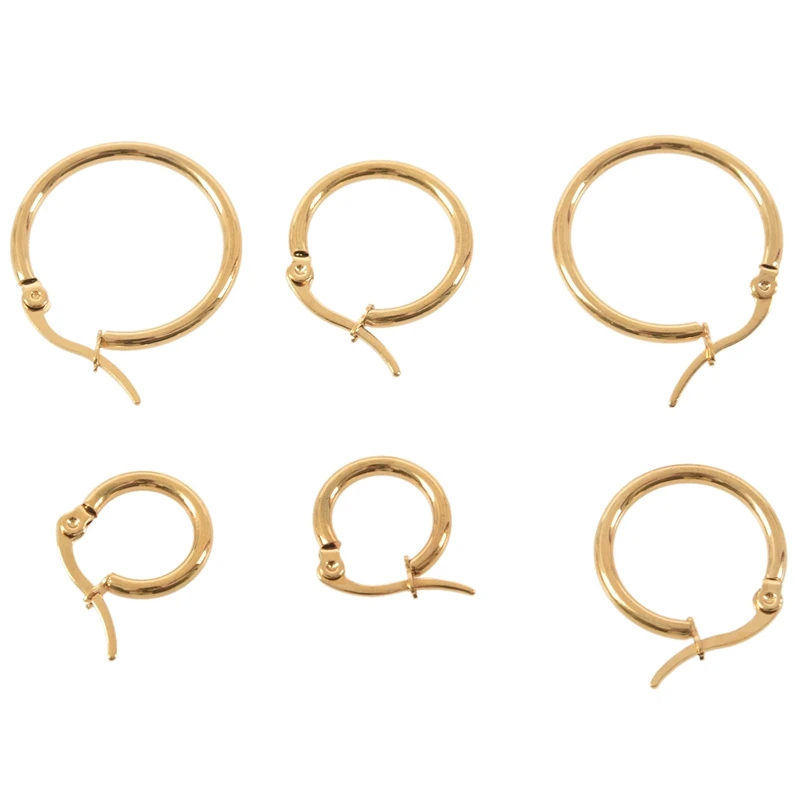 3 pairs 15mm 20mm 25mm Stainless Steel Hoop Huggies Earrings Set Woman Gold
3 pairs 15mm 20mm 25mm Stainless Steel Hoop Huggies Earrings Set Woman Gold