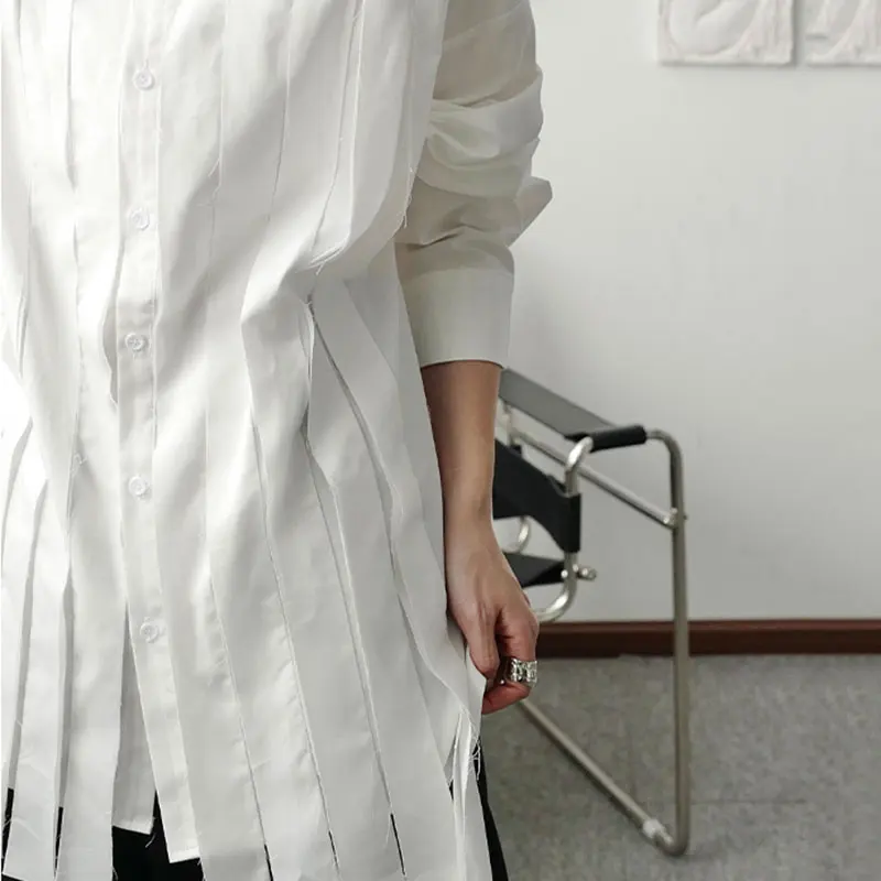 Xitao tassel white shirt, new fashion, long sleeve, simple fold button, loose shirt, fresh style, autumn 2020, zp2055
Xitao tassel white shirt, new fashion, long sleeve, simple fold button, loose shirt, fresh style, autumn 2020, zp2055