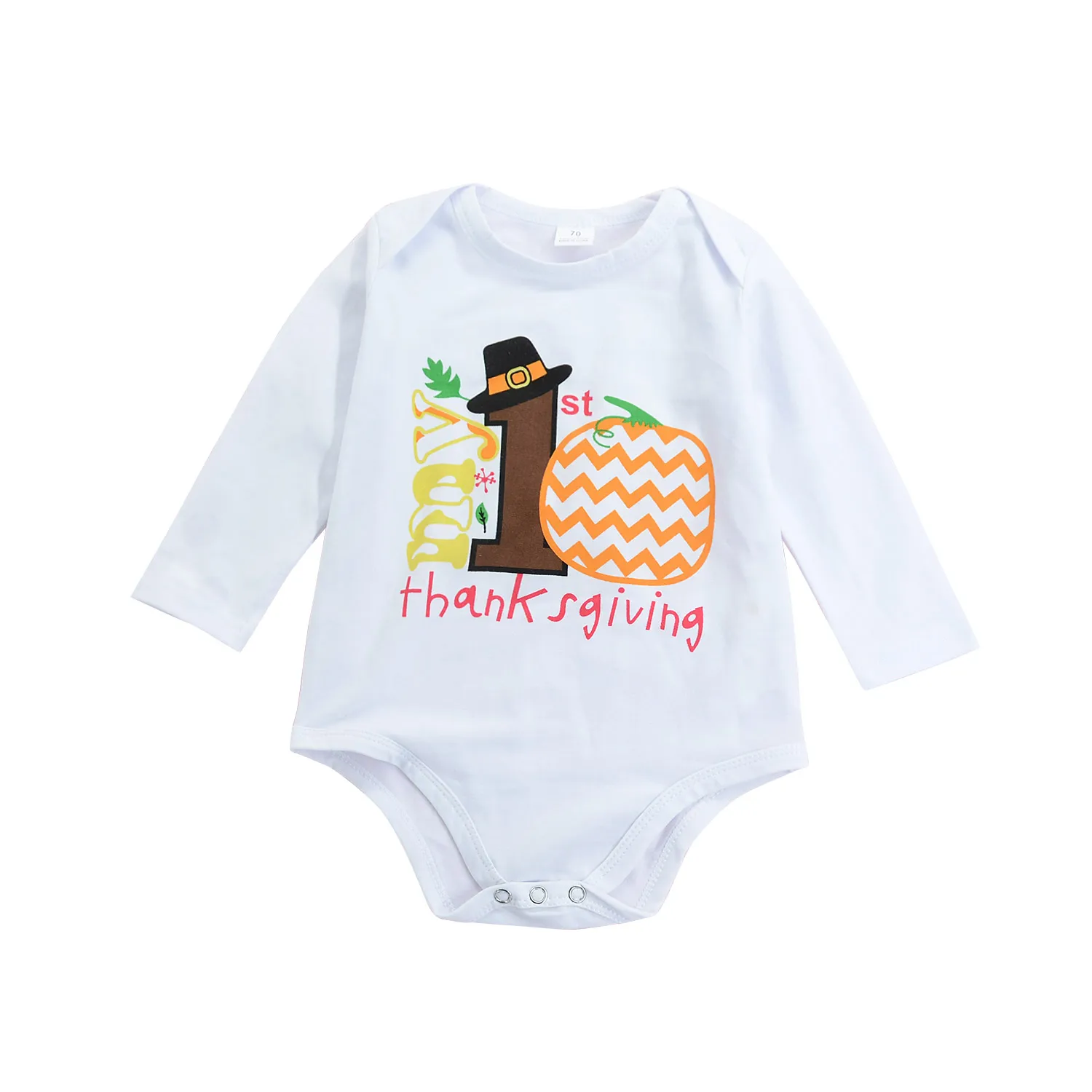 Infant Baby Casual Long Sleeve Round Collar Jumpsuits Fashion Thanksgiving Print One-piece Triangle Bodysuit
Infant Baby Casual Long Sleeve Round Collar Jumpsuits Fashion Thanksgiving Print One-piece Triangle Bodysuit