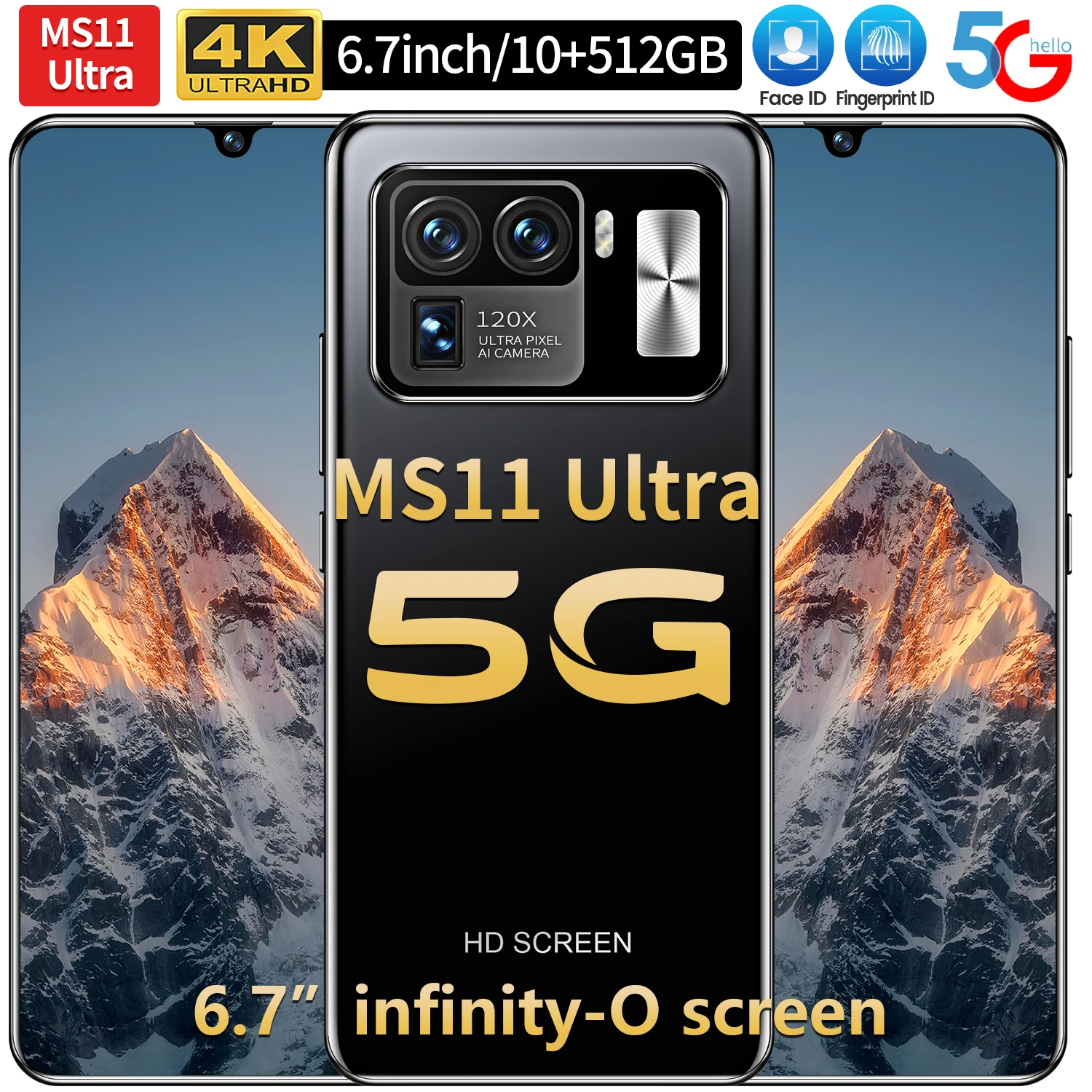 Global Version MS11 Ultra 6000mAh Android 10.0 16GB 512GB 5G MTK6889 6.7Inch Smartphone Dual SIM Card Mobile Phone GPS WiFi
Global Version MS11 Ultra 6000mAh Android 10.0 16GB 512GB 5G MTK6889 6.7Inch Smartphone Dual SIM Card Mobile Phone GPS WiFi