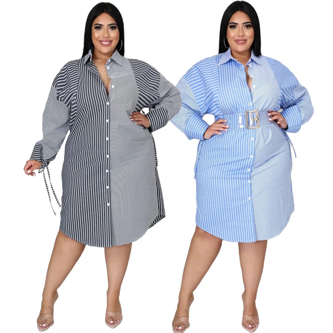 Zoctuo Striped Print Caftan Dresses For Women Plus Size Long Sleeve Dresses Elegant Turn Down Neck Button Party Dresses Spring
Zoctuo Striped Print Caftan Dresses For Women Plus Size Long Sleeve Dresses Elegant Turn Down Neck Button Party Dresses Spring