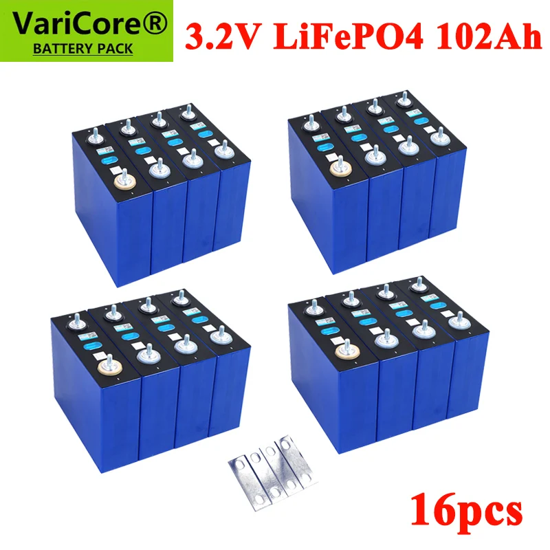 16pcs 3.2V 102Ah LiFePO4 battery pack Lithium iron phospha DIY 4S 12V 24V 300A Motorcycle Electric Car Solar Inverter batteries
16pcs 3.2V 102Ah LiFePO4 battery pack Lithium iron phospha DIY 4S 12V 24V 300A Motorcycle Electric Car Solar Inverter batteries