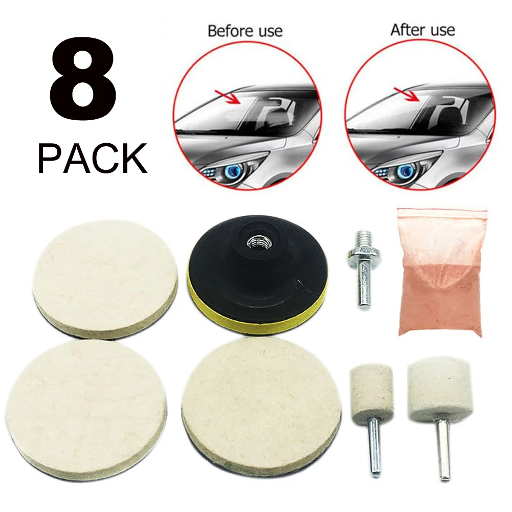 8pcs Car Windscreen Polishing Kit Practical Auto Car Windows Scratch Remover Glass Polishing Kit Scratch Repair Tool
8pcs Car Windscreen Polishing Kit Practical Auto Car Windows Scratch Remover Glass Polishing Kit Scratch Repair Tool