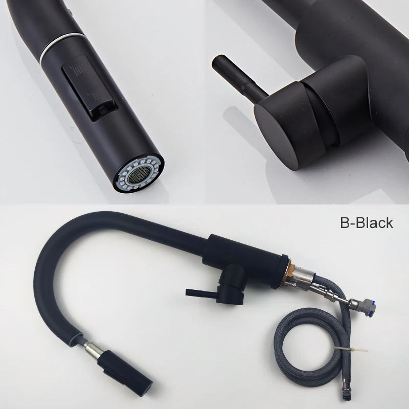 Chrome/Black Pull Down Kitchen Faucet Hot Cold Water Pull Out Stream Sprayer Spout Single Hole Tap Mixer Crane For Kitchen E9400
Chrome/Black Pull Down Kitchen Faucet Hot Cold Water Pull Out Stream Sprayer Spout Single Hole Tap Mixer Crane For Kitchen E9400