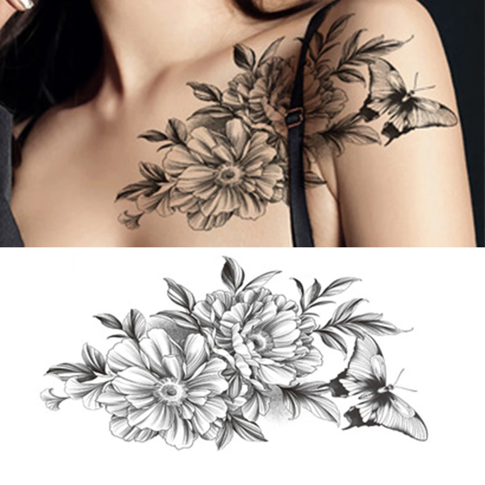 1 Pcs Black Rose Flower Girl Waist Bracelet Tattoos Women Body Chest Art Temporary Tattoo Sticker Big Large Fake Tattoo Sticker
1 Pcs Black Rose Flower Girl Waist Bracelet Tattoos Women Body Chest Art Temporary Tattoo Sticker Big Large Fake Tattoo Sticker
