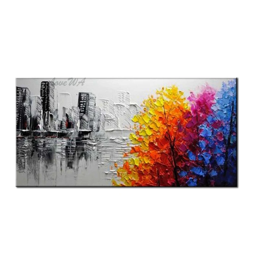 Modern Abstract Colorful Landscape Hand Painted Oil Painting Canvas Wall Art Canvas Large Size Paintings Pictures for Bedroom
Modern Abstract Colorful Landscape Hand Painted Oil Painting Canvas Wall Art Canvas Large Size Paintings Pictures for Bedroom