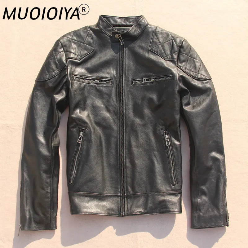 Genuine Leather Jacket Men Fashion Natural goatskin Cow Leather Motor Jacket Casual Leather Jacket Men Black Slim jackets
Genuine Leather Jacket Men Fashion Natural goatskin Cow Leather Motor Jacket Casual Leather Jacket Men Black Slim jackets