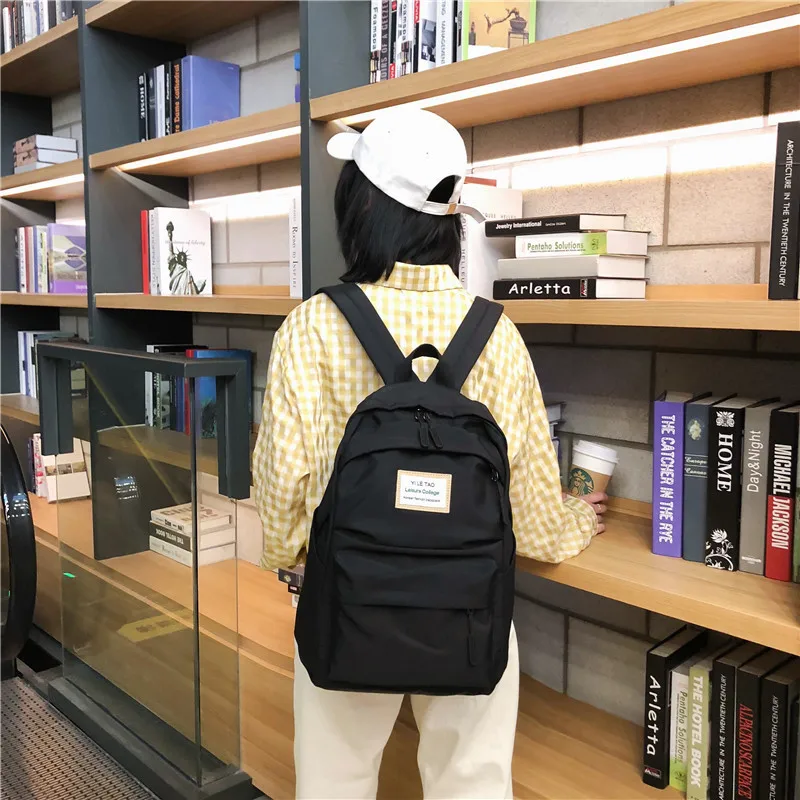 Женский нейлоновый рюкзак 2020 Одноцветный Mochilas женская сумка на плечо для