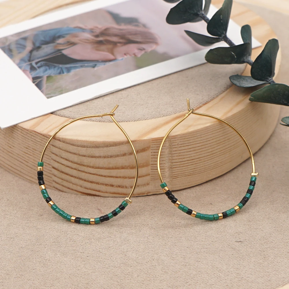 Go2Boho Miyuki New Beaded Women's Earrings Summer Multi color Fashion Jewelry Round Simple Hoop Earrings Temperament Girl Gift
Go2Boho Miyuki New Beaded Women's Earrings Summer Multi color Fashion Jewelry Round Simple Hoop Earrings Temperament Girl Gift