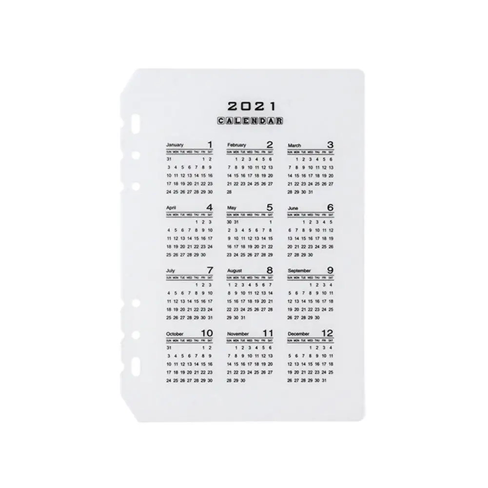 2021 Loose Leaf Calendar Transparent Separator For A5/personal Soft Rings Notebook For Planner Plastic Partition Sketchbook D9R3
2021 Loose Leaf Calendar Transparent Separator For A5/personal Soft Rings Notebook For Planner Plastic Partition Sketchbook D9R3