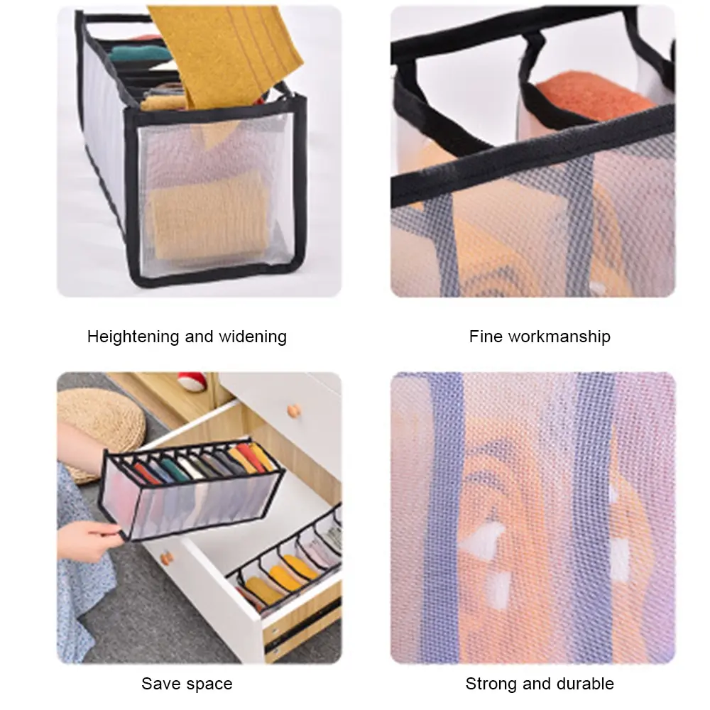 Foldable Underwear Storage Box with Compartment Sock Bra Underpant Organizer Drawers Divider Box Home Separated Dormitory Closet