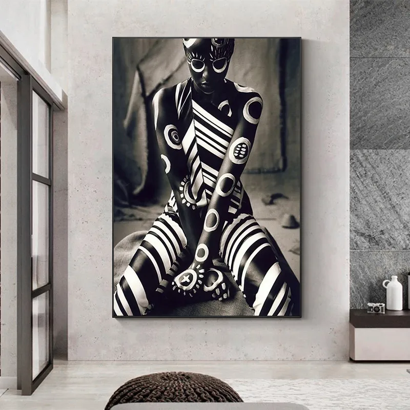 Black and White Pattern African Woman Poster HD Print Canvas Painting Unique Figure Wall Art Pictures Living Room Decor Mural
Black and White Pattern African Woman Poster HD Print Canvas Painting Unique Figure Wall Art Pictures Living Room Decor Mural