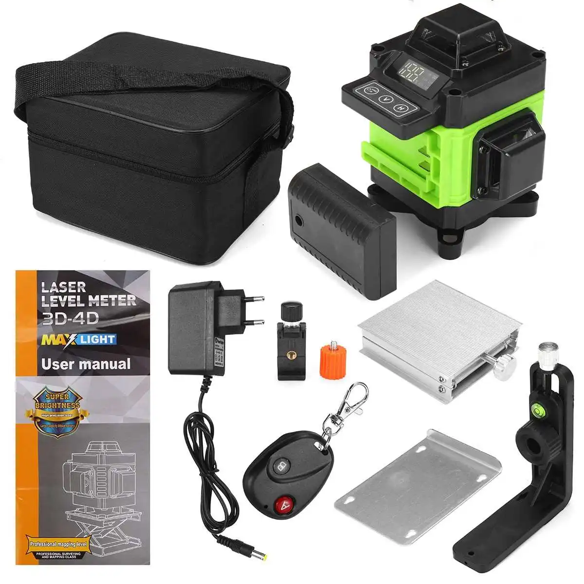12/16 lines Laser level 4D 360 Green measure Level Horizontal & Vertical Construction tools auto self-leveling & 100cm Tripod
12/16 lines Laser level 4D 360 Green measure Level Horizontal & Vertical Construction tools auto self-leveling & 100cm Tripod