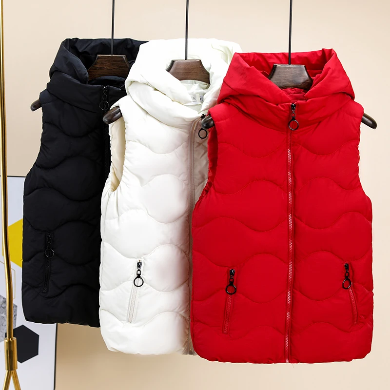 2021 Autumn Winter Thick Cotton Padded Sleeveless Waistcoat Outwear Women Short Vest Winter Hooded Slim Warm Student Jacket
2021 Autumn Winter Thick Cotton Padded Sleeveless Waistcoat Outwear Women Short Vest Winter Hooded Slim Warm Student Jacket