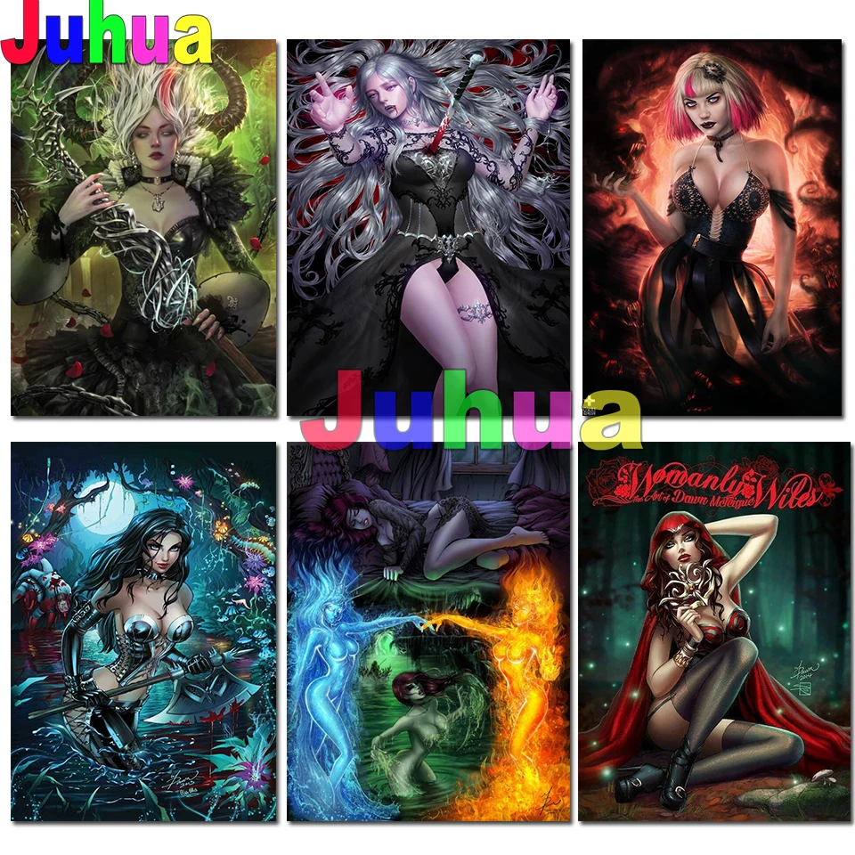 Темная готическая Сексуальная женщина, алмазная вышивка, полноразмерная/Круглая Мозаика, фэнтези леди 5d, сделай сам, портрет, домашний деко... 
Темная готическая Сексуальная женщина, алмазная вышивка, полноразмерная/Круглая Мозаика, фэнтези леди 5d, сделай сам, портрет, домашний деко...