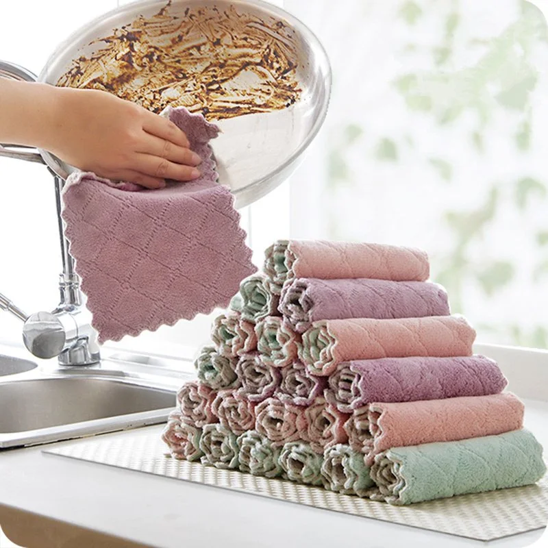 10Pcs Super Absorbent Microfiber Dish Cloths High-Efficiency Tableware Household Cleaning Towel Kitchen Tools Gadgets
10Pcs Super Absorbent Microfiber Dish Cloths High-Efficiency Tableware Household Cleaning Towel Kitchen Tools Gadgets