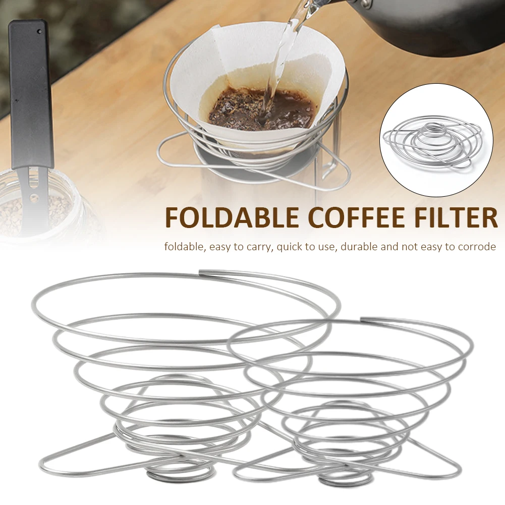 Foldable Coffee Filter Cup Spring Stainless Steel 2-4 Cups Portable Coffee Dripper Filter Holder Kitchen Camping Tool
Foldable Coffee Filter Cup Spring Stainless Steel 2-4 Cups Portable Coffee Dripper Filter Holder Kitchen Camping Tool