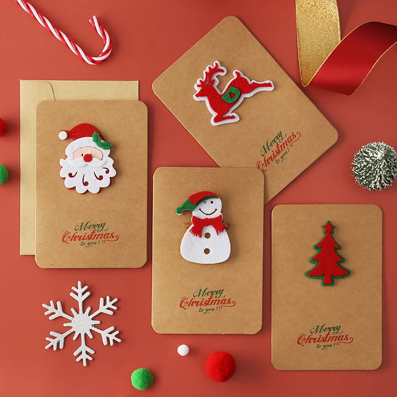 Retro Kraft Paper Christmas Greeting Cards Blessings Thanksgiving Gift Handmade Three-dimensional Vintage Cards with Envelopes
Retro Kraft Paper Christmas Greeting Cards Blessings Thanksgiving Gift Handmade Three-dimensional Vintage Cards with Envelopes