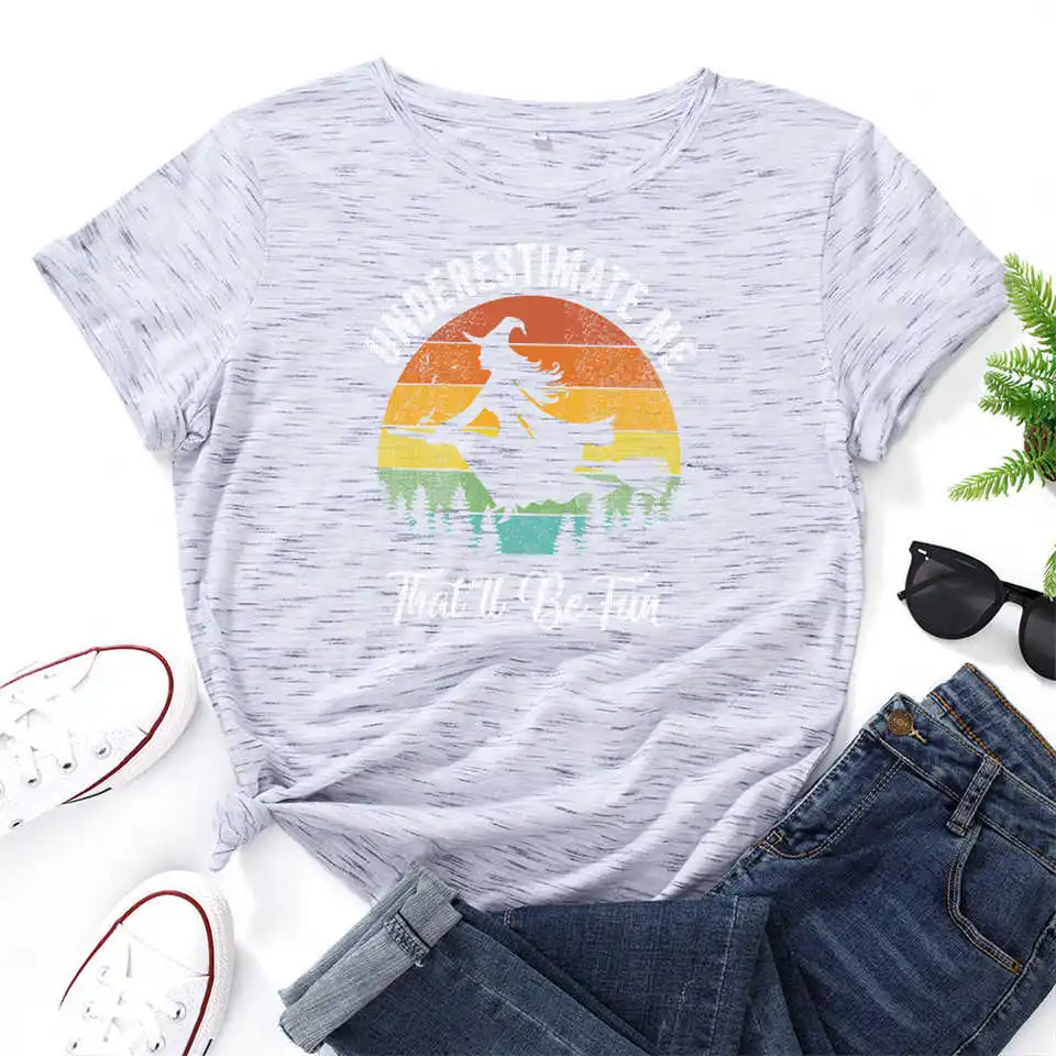 Elimiiya Oversized T-Shirt Women Round Neck Short Sleeve Halloween Witch Graphics T Shirt
Elimiiya Oversized T-Shirt Women Round Neck Short Sleeve Halloween Witch Graphics T Shirt