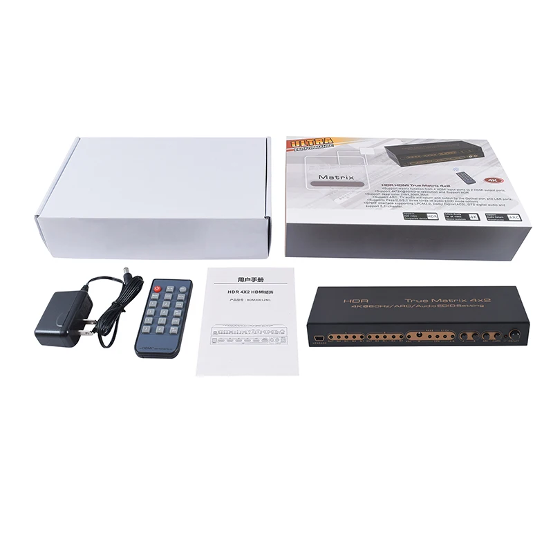 HDMI-compatible Matrix Splitter Remote Control 1080P Switcher RCA Optical SPDIF 3.5mm Audio BD/DVD/STB/PC 4K*2K Extractor output
HDMI-compatible Matrix Splitter Remote Control 1080P Switcher RCA Optical SPDIF 3.5mm Audio BD/DVD/STB/PC 4K*2K Extractor output