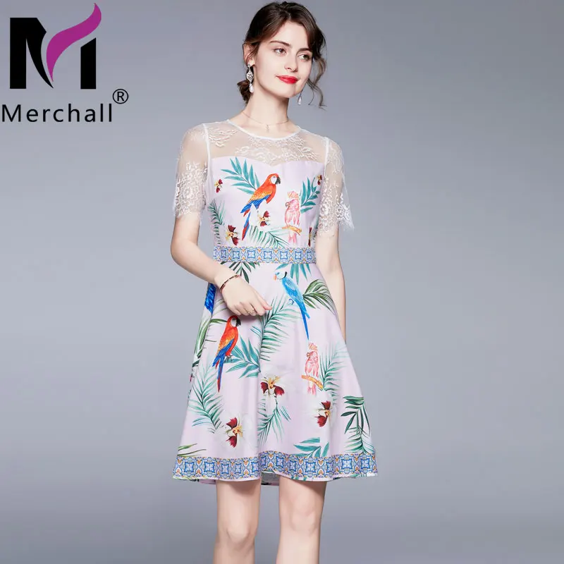 Merchall 2021 Summer Fashion Chiffon Lace Patchwork O Neck Print Mini Dress Woman Elegant Short Sleeve Holiday Dresses M77021
Merchall 2021 Summer Fashion Chiffon Lace Patchwork O Neck Print Mini Dress Woman Elegant Short Sleeve Holiday Dresses M77021
