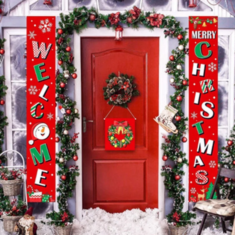 Christmas Couplet Holiday Decoration Door Couplet Banner Christmas Outdoor Hanging Flag
Christmas Couplet Holiday Decoration Door Couplet Banner Christmas Outdoor Hanging Flag
