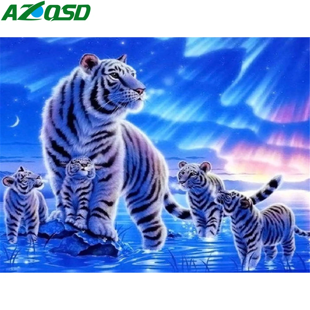 AZQSD Oil Painting By Number Animal Handpainted Modern Wall Picture By Numbers Tiger Handmade Room Decoration
AZQSD Oil Painting By Number Animal Handpainted Modern Wall Picture By Numbers Tiger Handmade Room Decoration