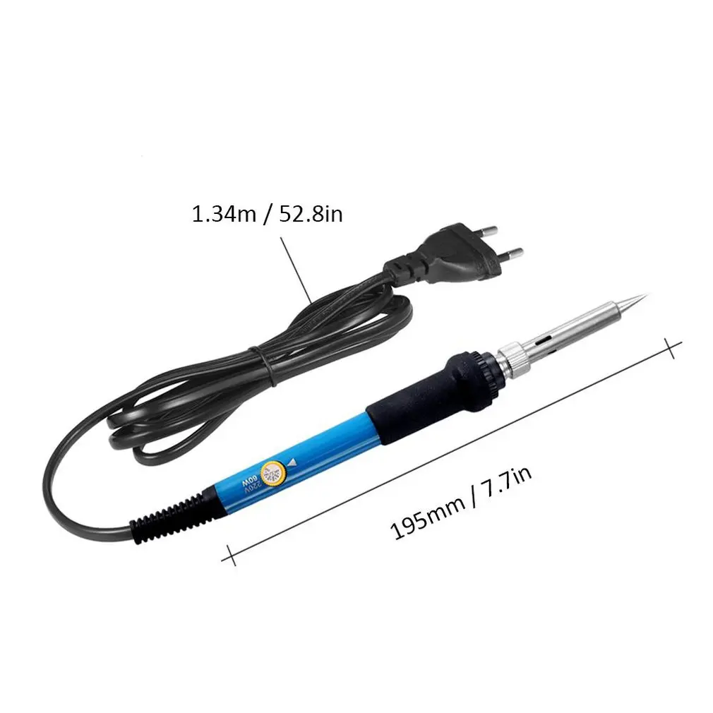 Electric Soldering Iron EU US Plug 220V 110V 60W Thermostatic Mini Welding Solder Rework Station Heat Pencil Tips Repair Tool
Electric Soldering Iron EU US Plug 220V 110V 60W Thermostatic Mini Welding Solder Rework Station Heat Pencil Tips Repair Tool