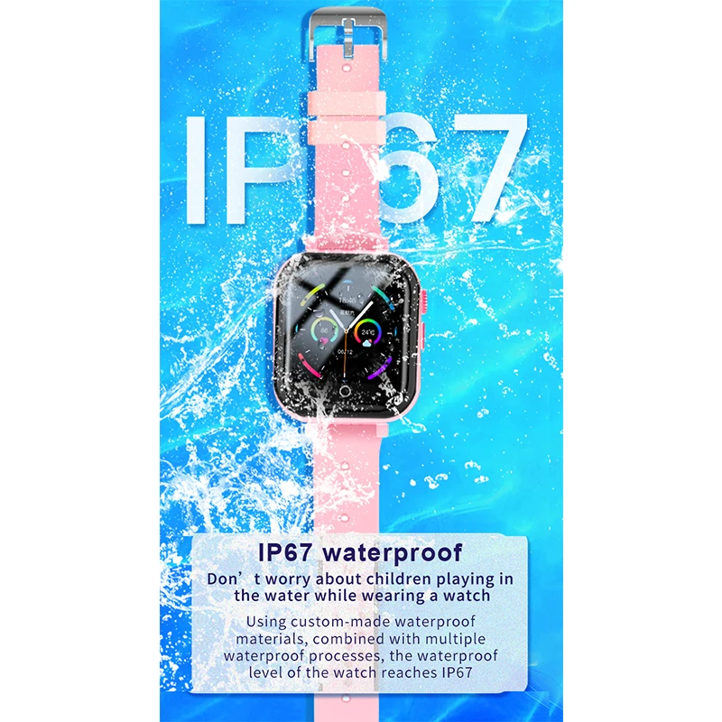 4G Смарт часы для детей IP67 Водонепроницаемый GPS WI FI Детские умные с SOS карманный