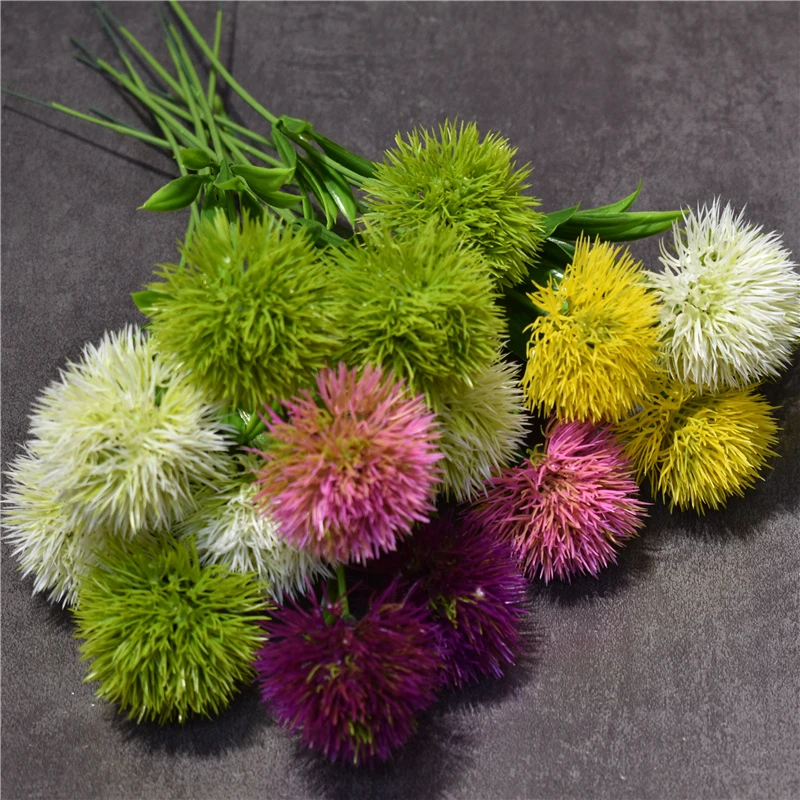 Искусственные цветы зеленые Одуванчики на ощупь искусственные растения