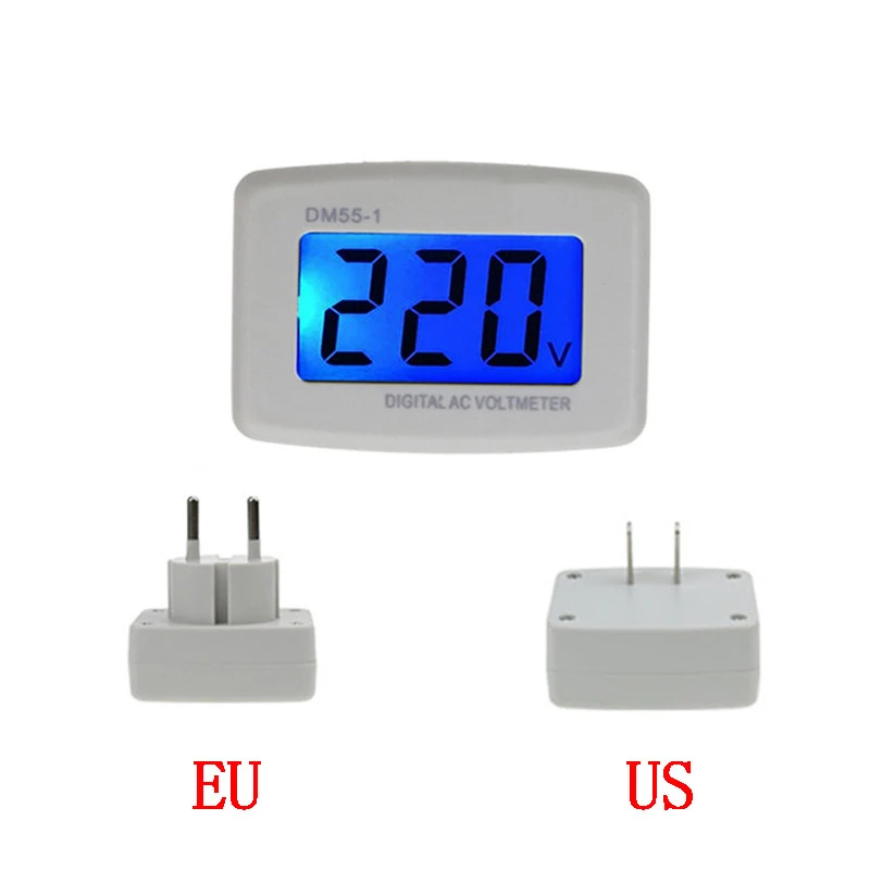 DM55-1 Digital Voltmeter EU US Plug Volt Meter Socket Voltage Tester LCD Display Voltage Meter 110V 220V Wall Flat Voltage Meter
DM55-1 Digital Voltmeter EU US Plug Volt Meter Socket Voltage Tester LCD Display Voltage Meter 110V 220V Wall Flat Voltage Meter