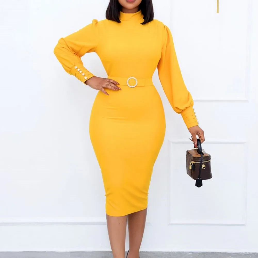 African Fashion Female Sexy Bodycon Dress Stand Collar High Waist Office Lady Elegant Midi Dresses For Women Casual Party Cloth
African Fashion Female Sexy Bodycon Dress Stand Collar High Waist Office Lady Elegant Midi Dresses For Women Casual Party Cloth