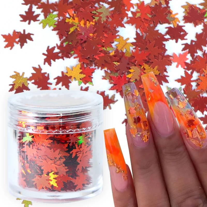 Holographic Maple Leaf Nail Art Sequins Chameleon Nail Glitter Film Laser Autumn Leaves Nail Products DIY Nail Art Decoration
Holographic Maple Leaf Nail Art Sequins Chameleon Nail Glitter Film Laser Autumn Leaves Nail Products DIY Nail Art Decoration