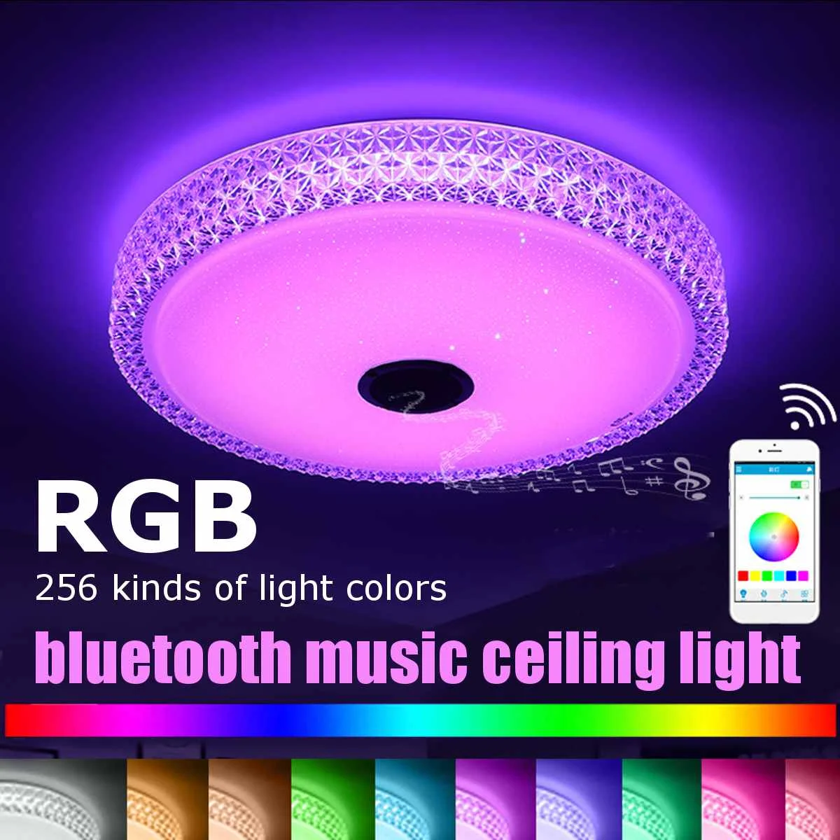 200W LED Ceiling Lights Home RGB dimmable APP bluetooth Music Light AC110-260V Bedroom Lamps Smart Ceiling Lamp+Remote Control
200W LED Ceiling Lights Home RGB dimmable APP bluetooth Music Light AC110-260V Bedroom Lamps Smart Ceiling Lamp+Remote Control
