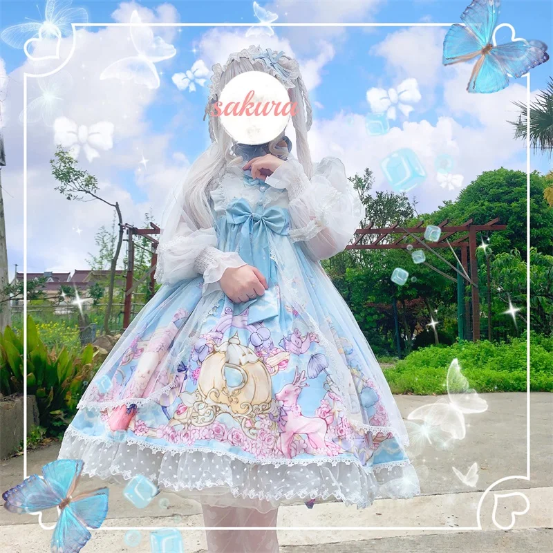Japanese Summer New Sweet Lolita Style Soft Girl Camisole Dress Kawaii Bear Printing Ruffles Sleeveless Cute Bow Lace JSK Dresse
Japanese Summer New Sweet Lolita Style Soft Girl Camisole Dress Kawaii Bear Printing Ruffles Sleeveless Cute Bow Lace JSK Dresse