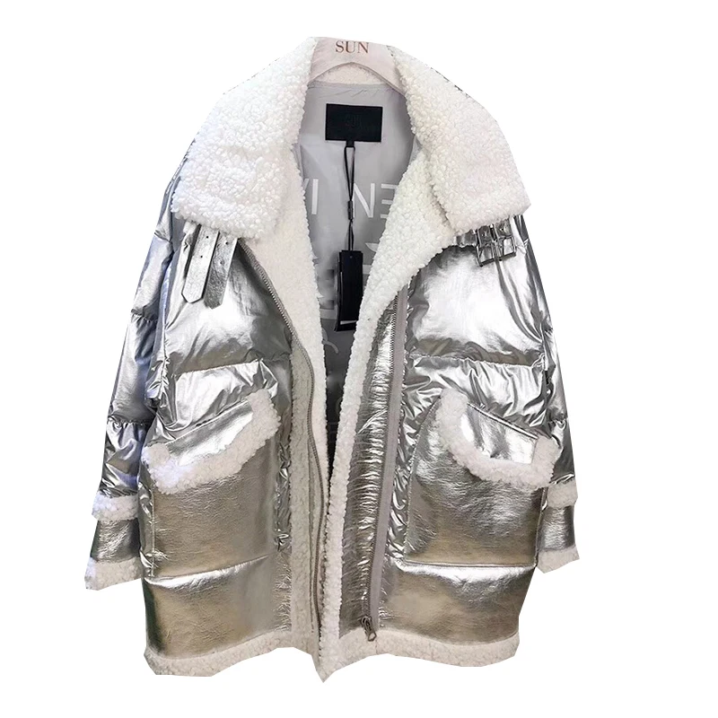 Женский пуховик из овечьей шерсти, теплый пуховик на 90% белом утином пуху, свободное зимнее пальто, новинка 2020
Женский пуховик из овечьей шерсти, теплый пуховик на 90% белом утином пуху, свободное зимнее пальто, новинка 2020