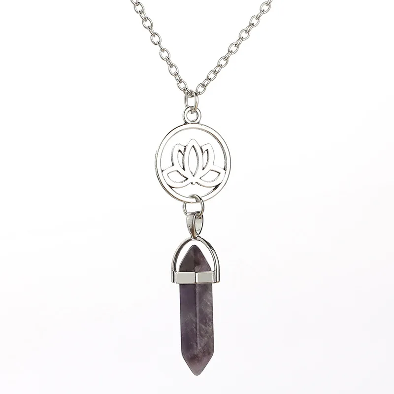 SEDmart Fashion Natural Stone Six Angle Lotus Pendent Necklace Bohemian Geometric Crystal Long Chain Sweater Necklace Jewelry
SEDmart Fashion Natural Stone Six Angle Lotus Pendent Necklace Bohemian Geometric Crystal Long Chain Sweater Necklace Jewelry