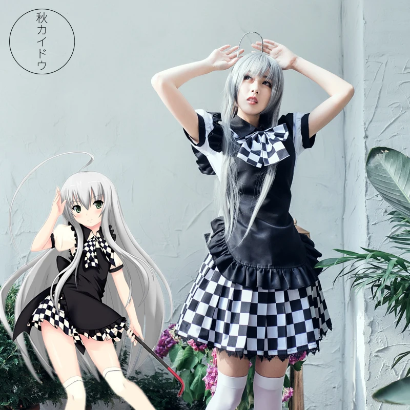 Косплей-костюмы аниме Nyaruko-San Yasaka Nyaruko, черно-белый костюм горничной, полный комплект для женщин, ролевые игры, реквизит, одежда
Косплей-костюмы аниме Nyaruko-San Yasaka Nyaruko, черно-белый костюм горничной, полный комплект для женщин, ролевые игры, реквизит, одежда