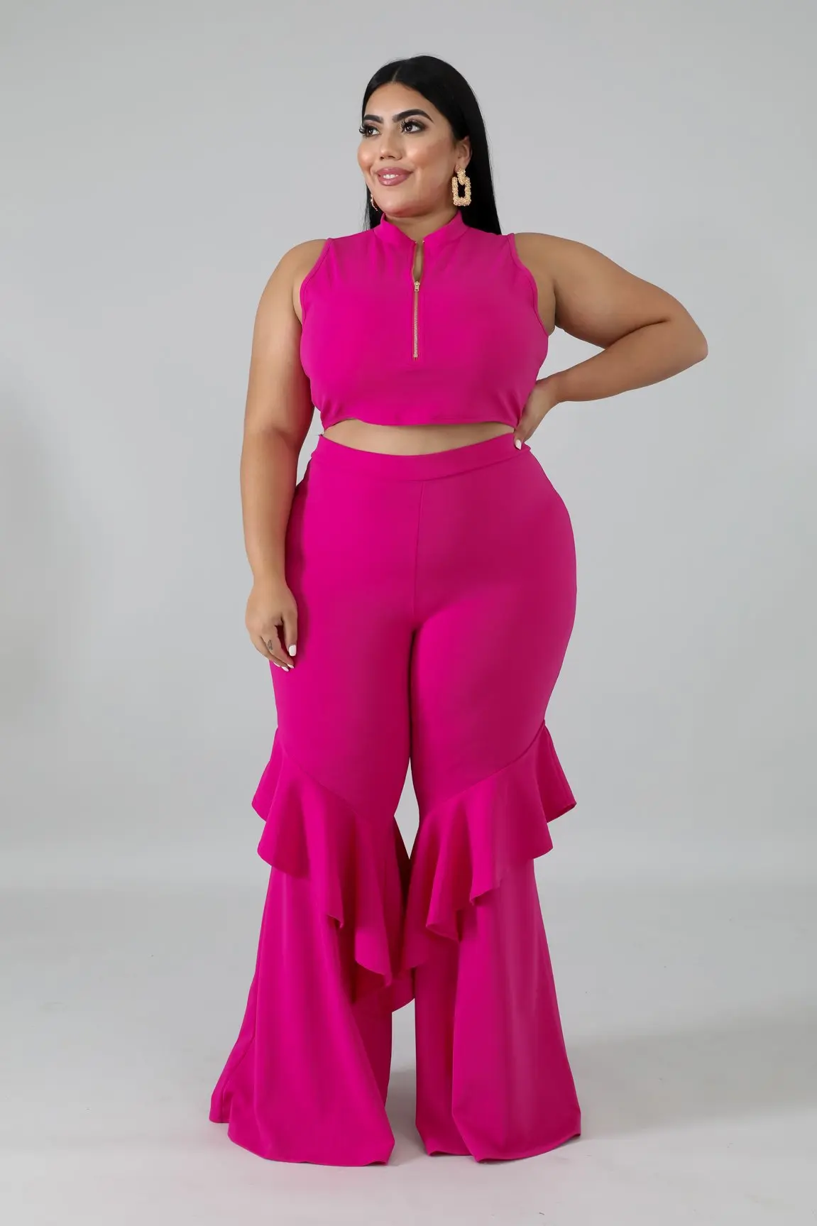 XL-5XL Plus Size Sets Summer Women Clothing 2021 Casual Solid Zipper Top And Pant Two Piece Outfits Wholesale Dropshipping
XL-5XL Plus Size Sets Summer Women Clothing 2021 Casual Solid Zipper Top And Pant Two Piece Outfits Wholesale Dropshipping