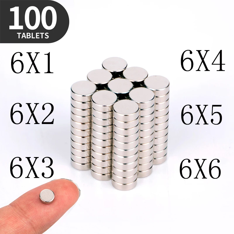 20 40 80PCS/Lot 6X1 6x2 6x3 6x4 6x5mm Magnet Hot Rare Earth Neodymium Magnet Small Round Magnet Strong Magnets High Quality
20 40 80PCS/Lot 6X1 6x2 6x3 6x4 6x5mm Magnet Hot Rare Earth Neodymium Magnet Small Round Magnet Strong Magnets High Quality