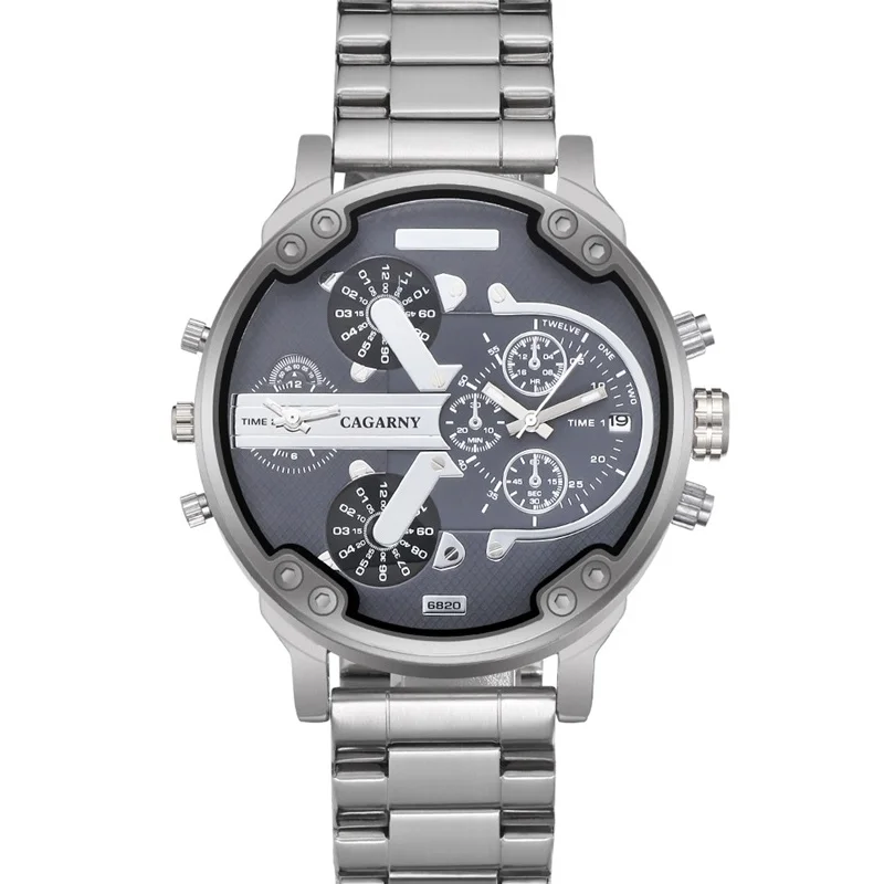 

Relogio Masculino 6820 Cagarny Top Brand Luxury Watch Men Sport Quartz Clock Watches Waterproof Gold Steel Wrist WatchMilitary