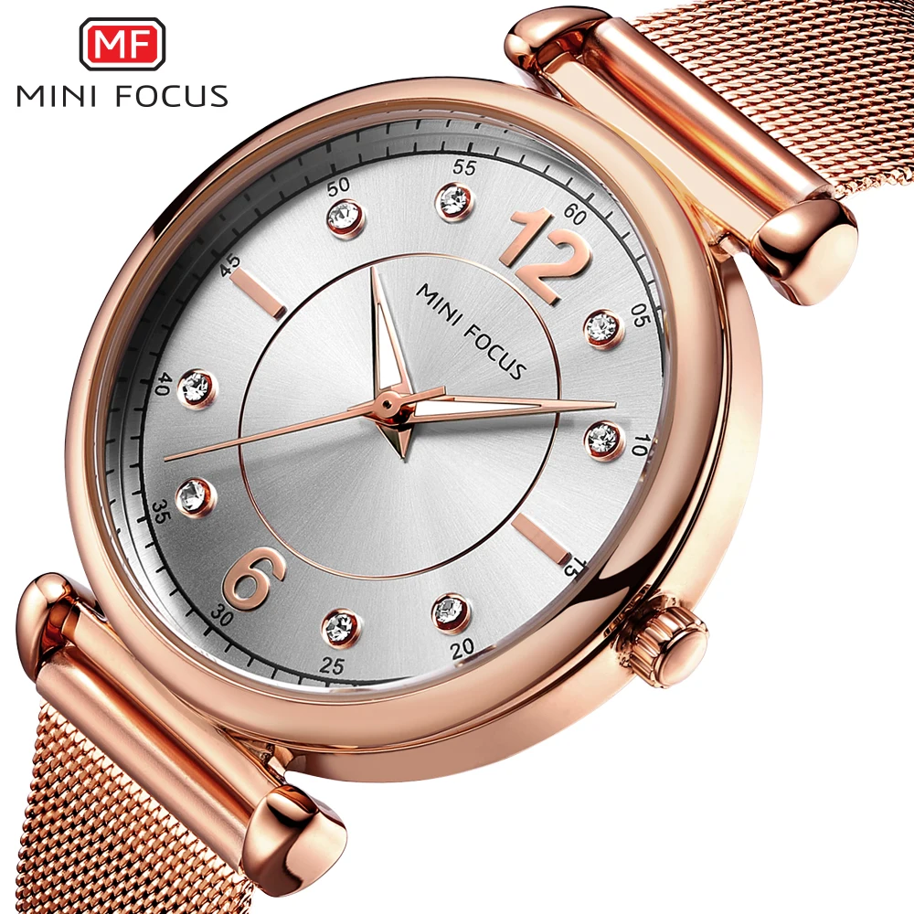 MINI FOCUS New Creative Women Watches Luxury Rosegold Quartz Ladies Watches Relogio Feminino Mesh Band Wristwatches Reloj Mujer
MINI FOCUS New Creative Women Watches Luxury Rosegold Quartz Ladies Watches Relogio Feminino Mesh Band Wristwatches Reloj Mujer