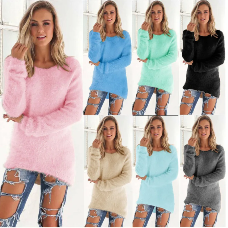 Plus Size Solid Christmas Sweater Long Sleeve Round Neck Warm Winter Clothes Women Casual Jumper Pullovers Kardigany Damskie Rz*
Plus Size Solid Christmas Sweater Long Sleeve Round Neck Warm Winter Clothes Women Casual Jumper Pullovers Kardigany Damskie Rz*