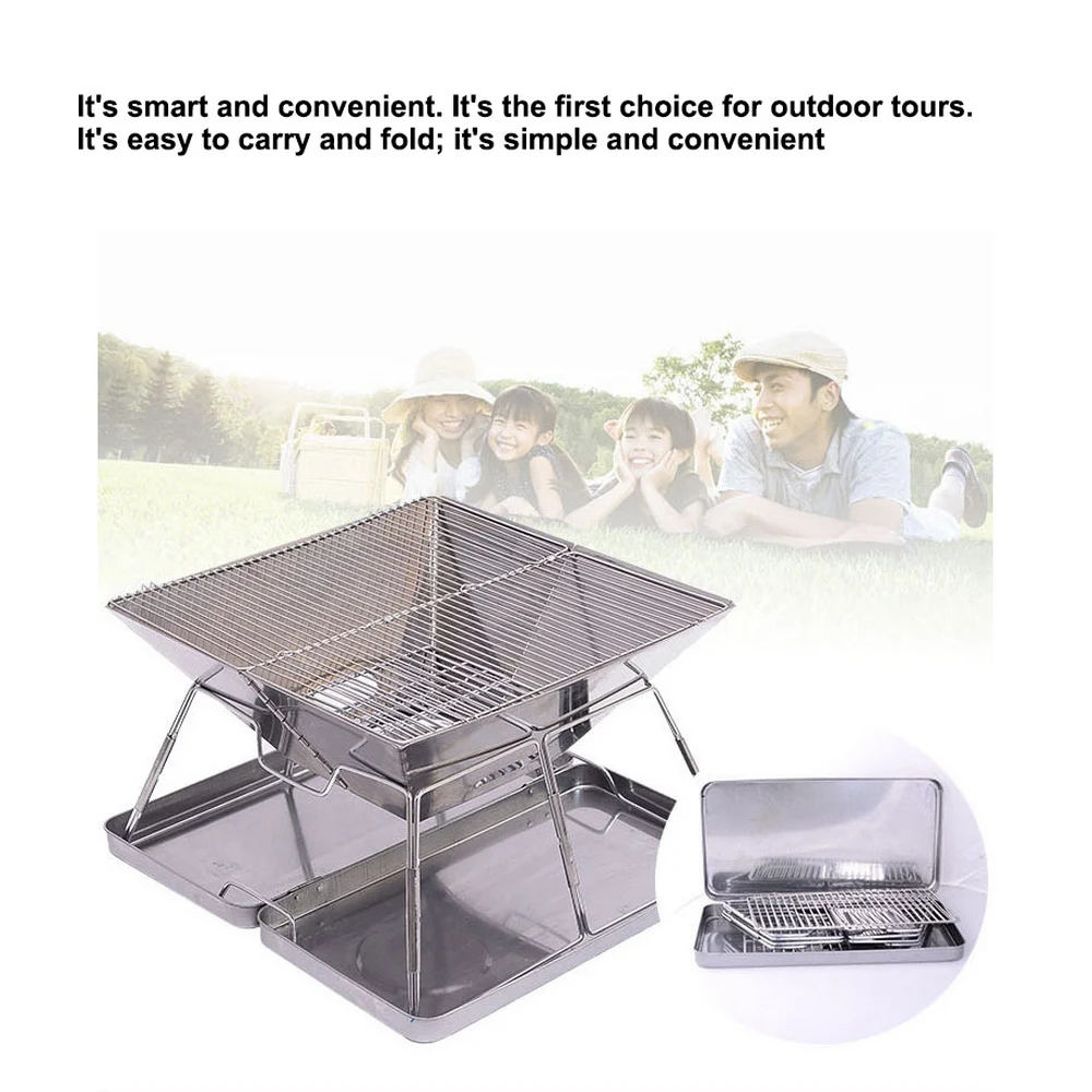 Portable Stainless Steel Folding Grill Small Stove Thicken Picnic Barbecue Tools Safe, Healthy, Durable (Silver) Easy to Store
Portable Stainless Steel Folding Grill Small Stove Thicken Picnic Barbecue Tools Safe, Healthy, Durable (Silver) Easy to Store
